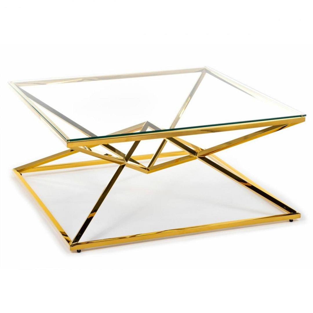 stolik kawowy diamanto gold 100-cm